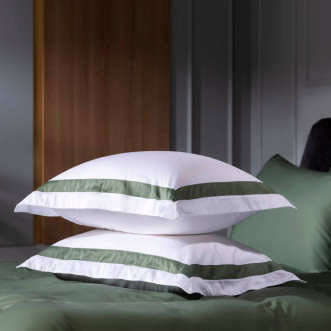 Наволочки мако-сатин 50х70 Alpine Pine Green Allure Grass German Grass с широкой отделкой