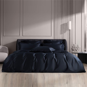 Постельное белье семейное мако сатин Dark Onyx Allure Grass German Grass простынь на резинке описание