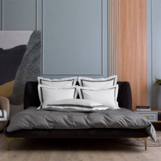 Наволочки мако-сатин 70х70 Alpine Graphite Allure Grass German Grass с широкой отделкой