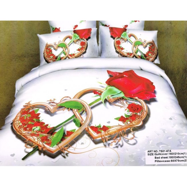 Постельное белье сатин TS01-67A 1/5 спальное Tango