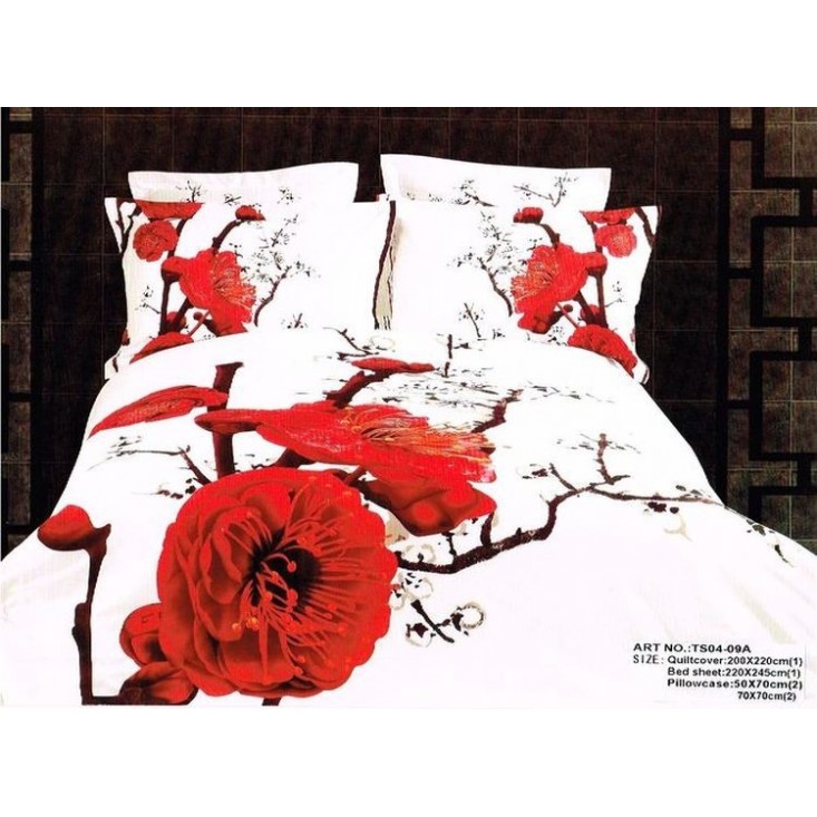 Постельное белье сатин TS04-09A 4 наволочки евро Tango