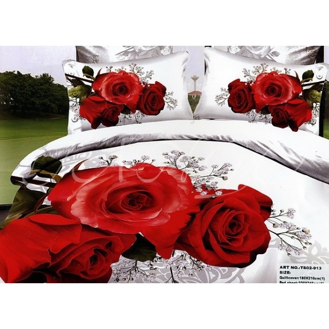 Постельное белье сатин TS04-913 4 наволочки евро Tango