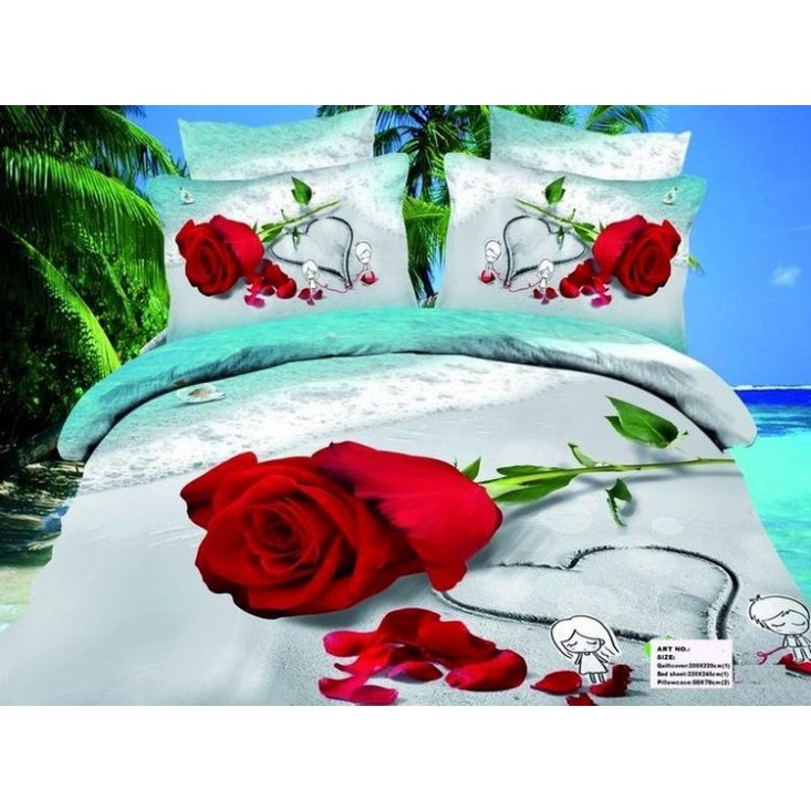 Постельное белье сатин TS04-863 (77A) 4 наволочки евро Tango