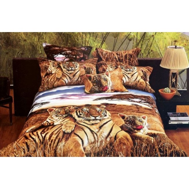 Постельное белье сатин TS04-857 4 наволочки евро Tango