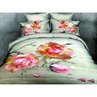 Постельное белье сатин TS04-852 4 наволочки евро Tango