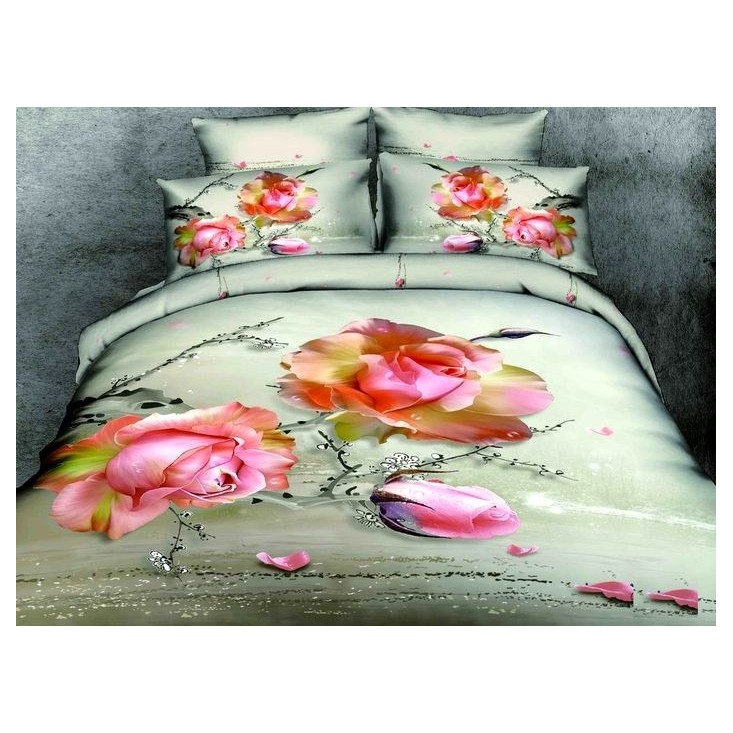 Постельное белье сатин TS04-852 4 наволочки евро Tango