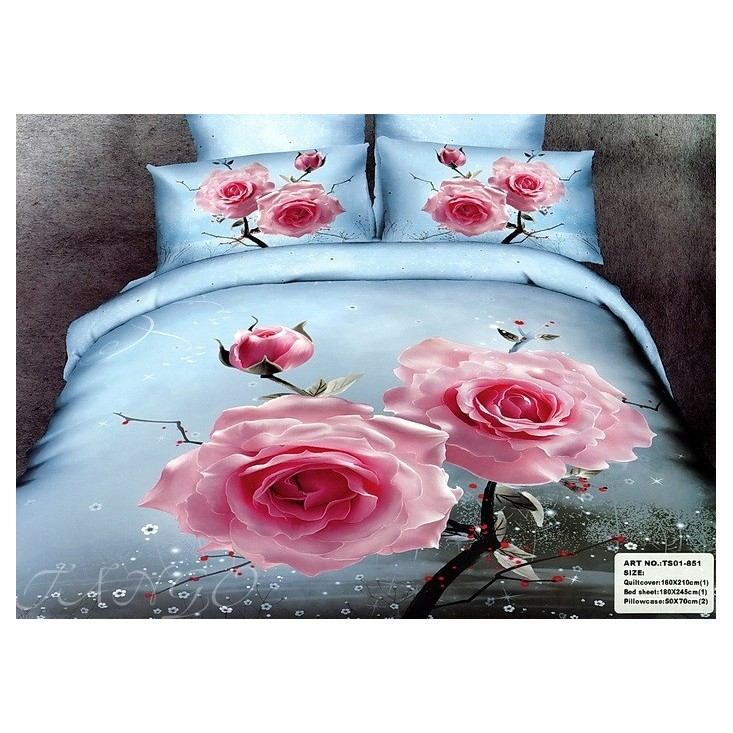 Постельное белье сатин TS04-851 4 наволочки евро Tango