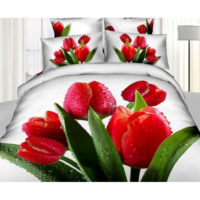 Постельное белье сатин TS04-835 4 наволочки евро Tango