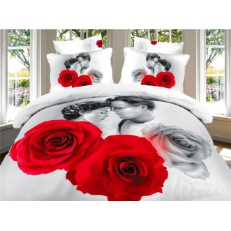 Постельное белье сатин TS04-748 4 наволочки евро Tango