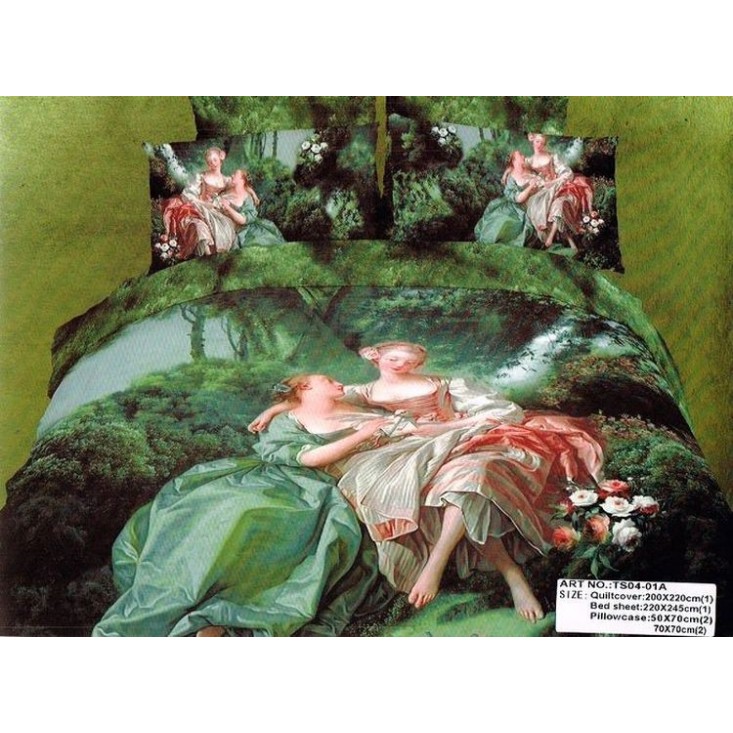 Постельное белье сатин TS04-01A 4 наволочки евро Tango