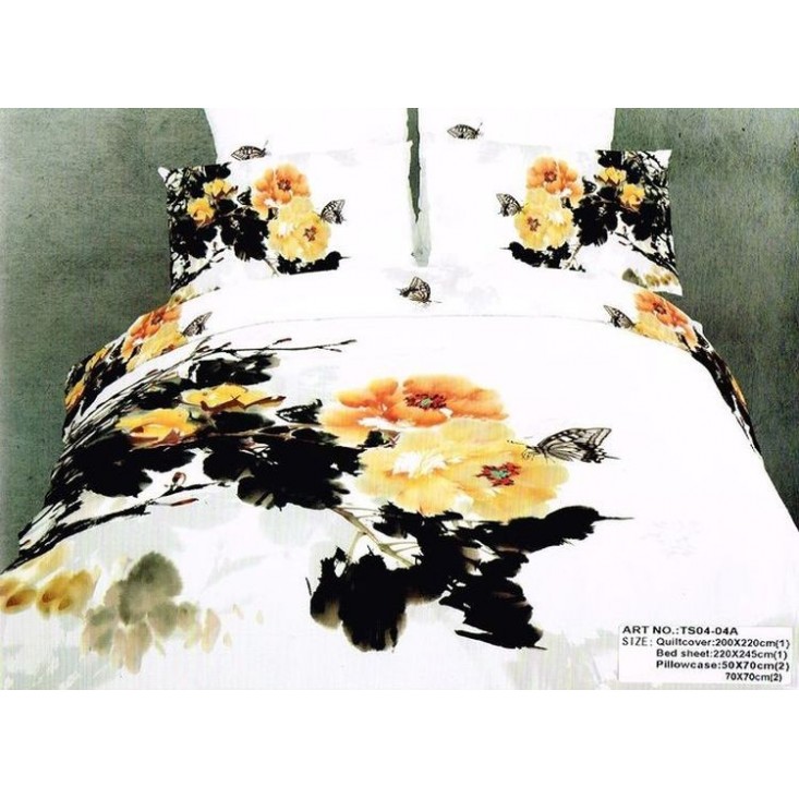 Постельное белье сатин TS04-04A 4 наволочки евро Tango