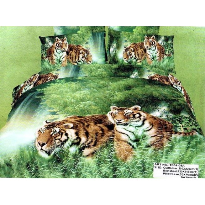 Постельное белье сатин TS04-08A 4 наволочки евро Tango