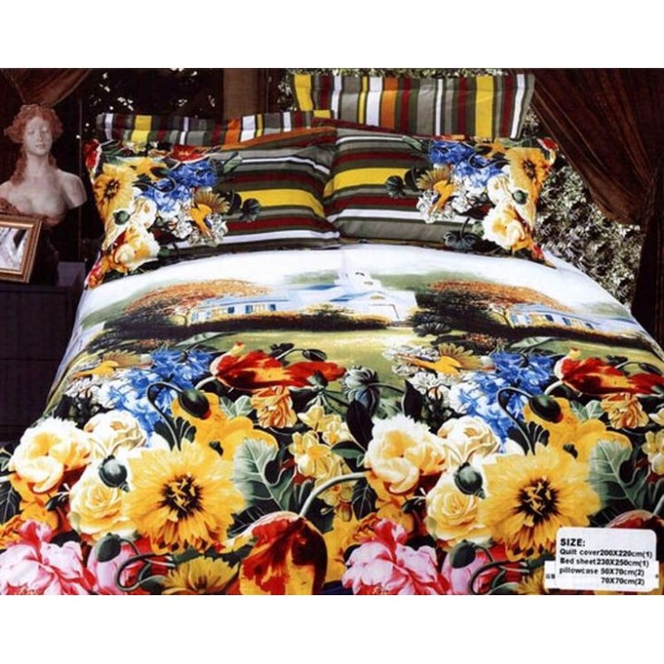 Постельное белье сатин TS04-001 4 наволочки евро Tango