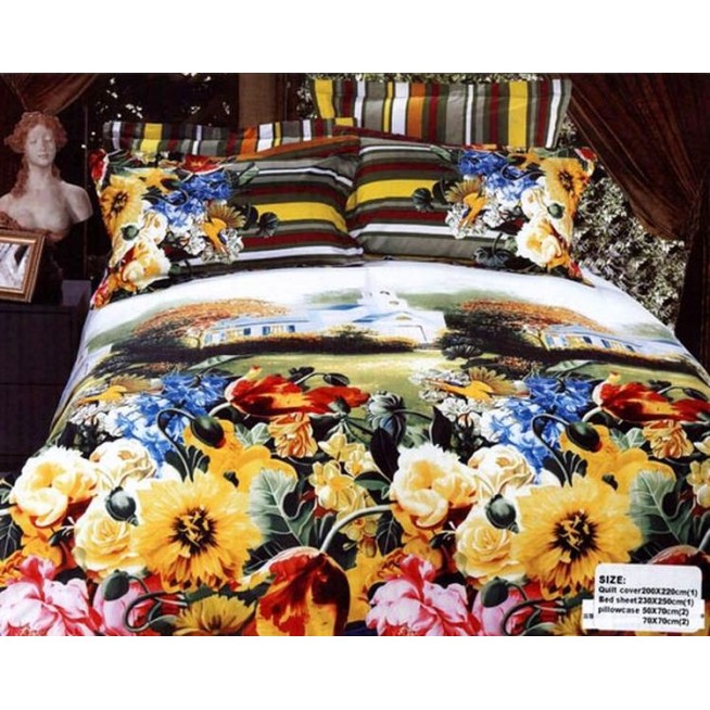 Постельное белье сатин TS04-001 4 наволочки евро Tango