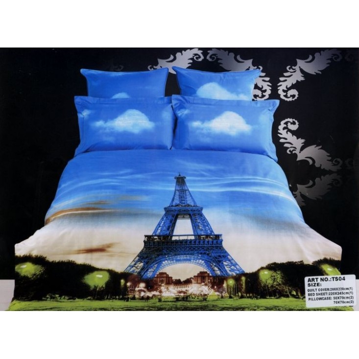 Постельное белье сатин TS04-203 4 наволочки евро Tango