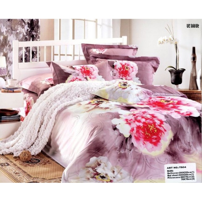 Постельное белье сатин TS04-059/1 4 наволочки евро Tango