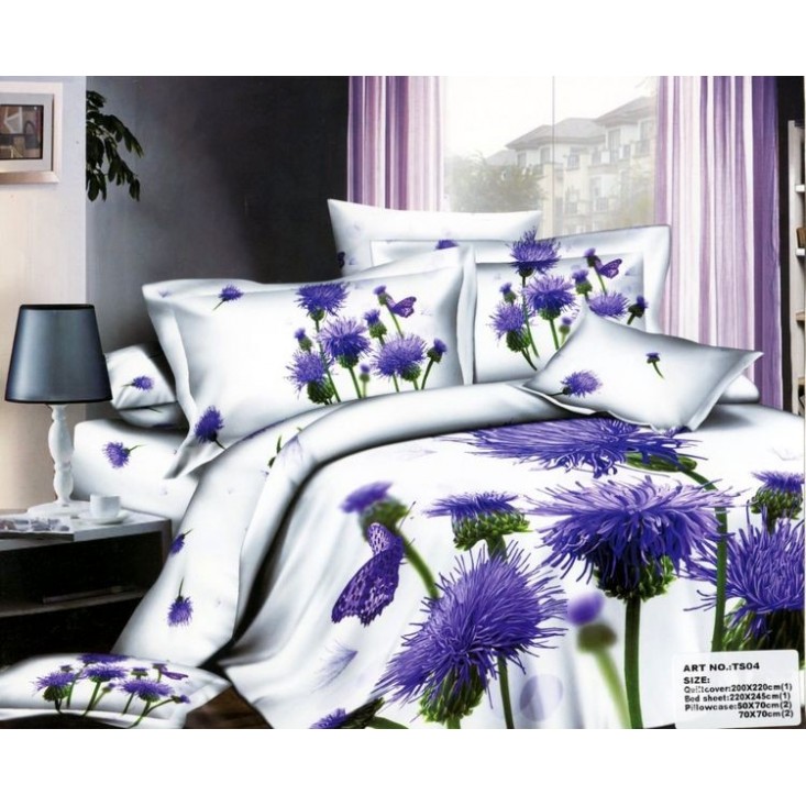 Постельное белье сатин TS04-54 4 наволочки евро Tango