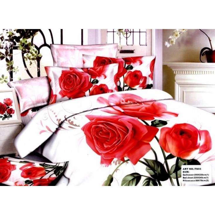 Постельное белье сатин TS04-427 4 наволочки евро Tango