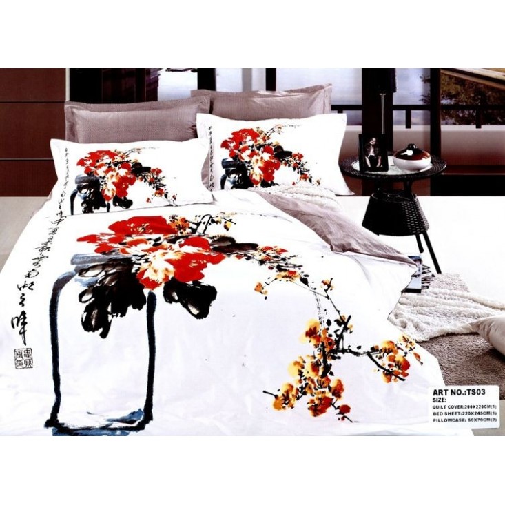 Постельное белье сатин TS04-023 4 наволочки евро Tango