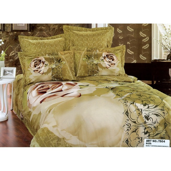 Постельное белье сатин TS04-778/1 4 наволочки евро Tango