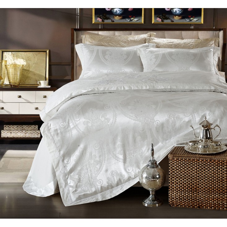 Купить комплект постельного белья Жаккард TJ111-26 евро Cristelle 