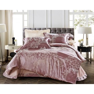 Купить комплект постельного белья Жаккард CJ03-13 евро Cristelle 