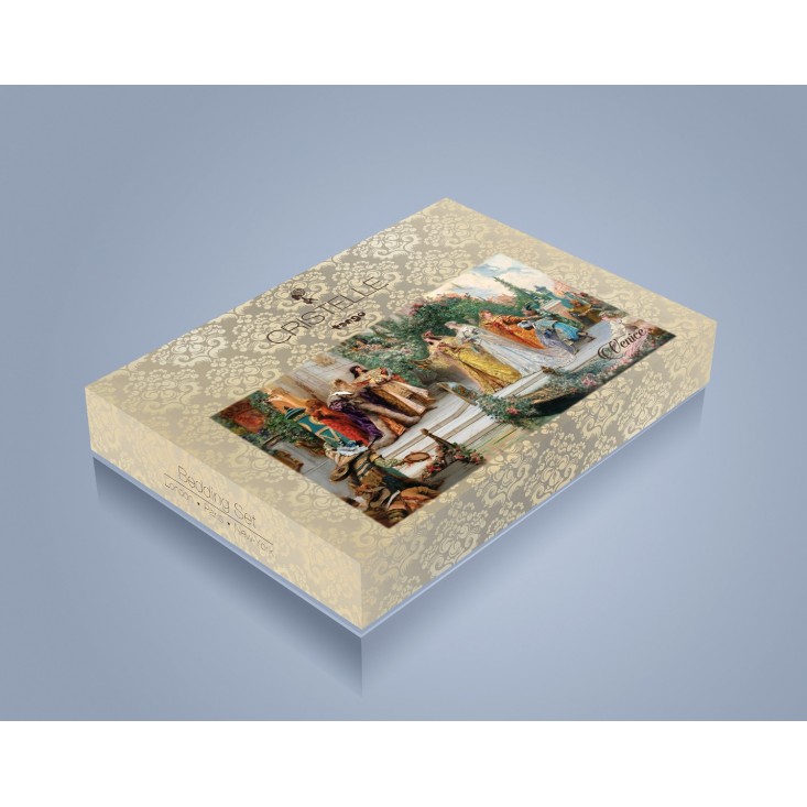 Купить комплект постельного белья Жаккард TJ112-26 семейный «Дуэт» Cristelle 