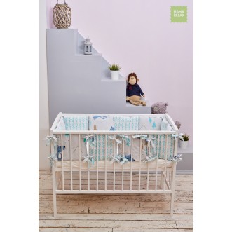 Бортики в кроватку Лисички в лесу со съемными чехлами 12 шт Mama Relax