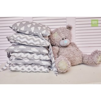 Бортики в кроватку Зефир со съемными чехлами 12 шт Mama Relax