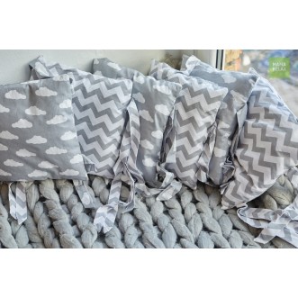 Бортики в кроватку Зефир со съемными чехлами 12 шт Mama Relax фото