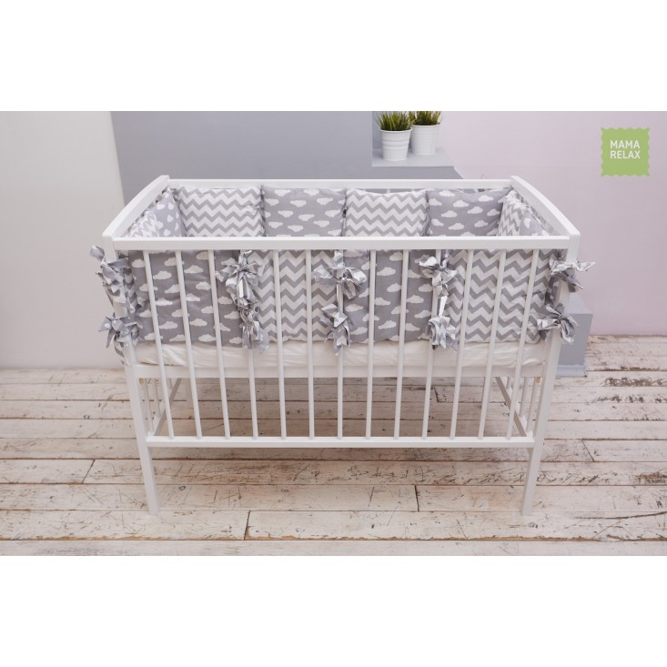Купить бортики в кроватку Зефир со съемными чехлами 12 шт Mama Relax в магазине Lux Postel