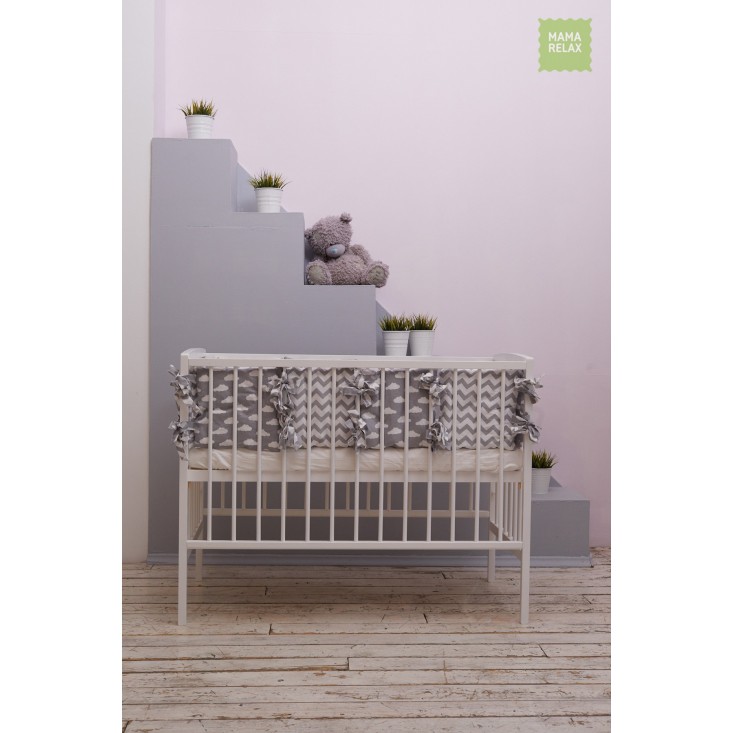Купить бортики в кроватку Зефир со съемными чехлами 12 шт Mama Relax в магазине Lux Postel