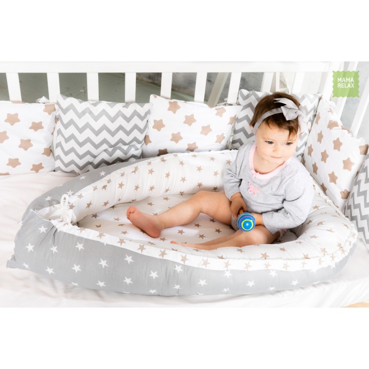 Купить гнездышко для новорожденного Молочный шоколад Mama Relax в магазине Lux Postel