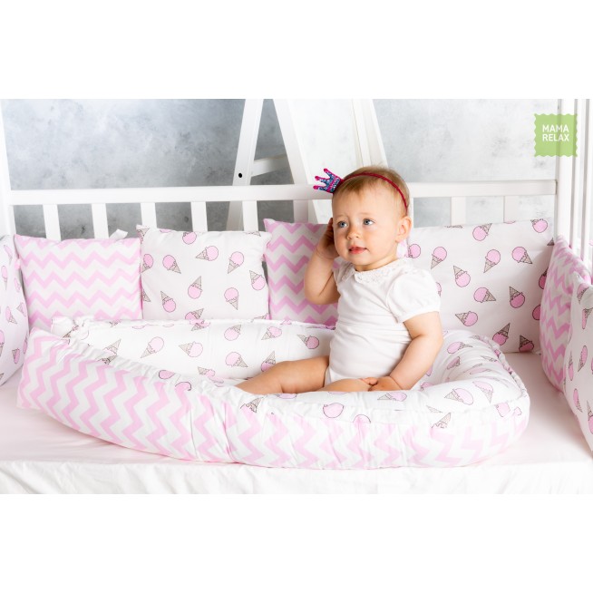 Купить гнездышко для новорожденного Розовые мечты Mama Relax в магазине Lux Postel