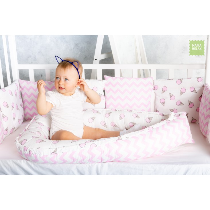 Купить гнездышко для новорожденного Розовые мечты Mama Relax в магазине Lux Postel