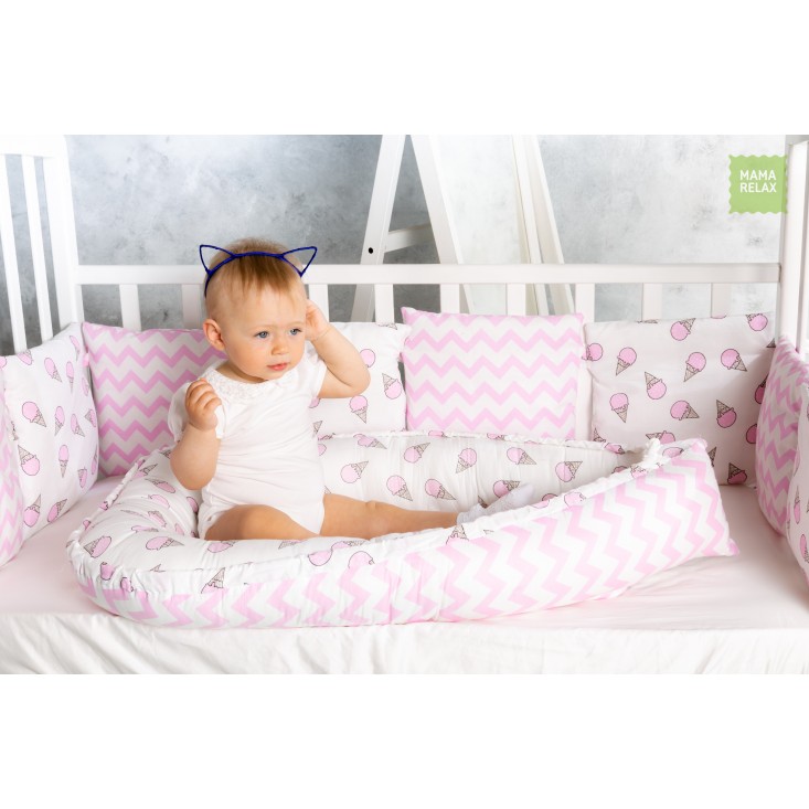 Купить гнездышко для новорожденного Розовые мечты Mama Relax в магазине Lux Postel
