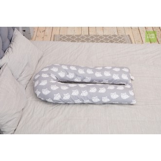 Купить наволочку для подушки U280 Mama Relax Совята на сером в магазине Lux Postel