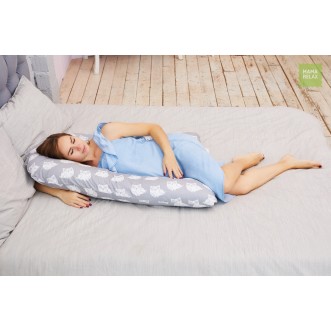 Наволочка для подушки U280 Совята на сером Mama Relax