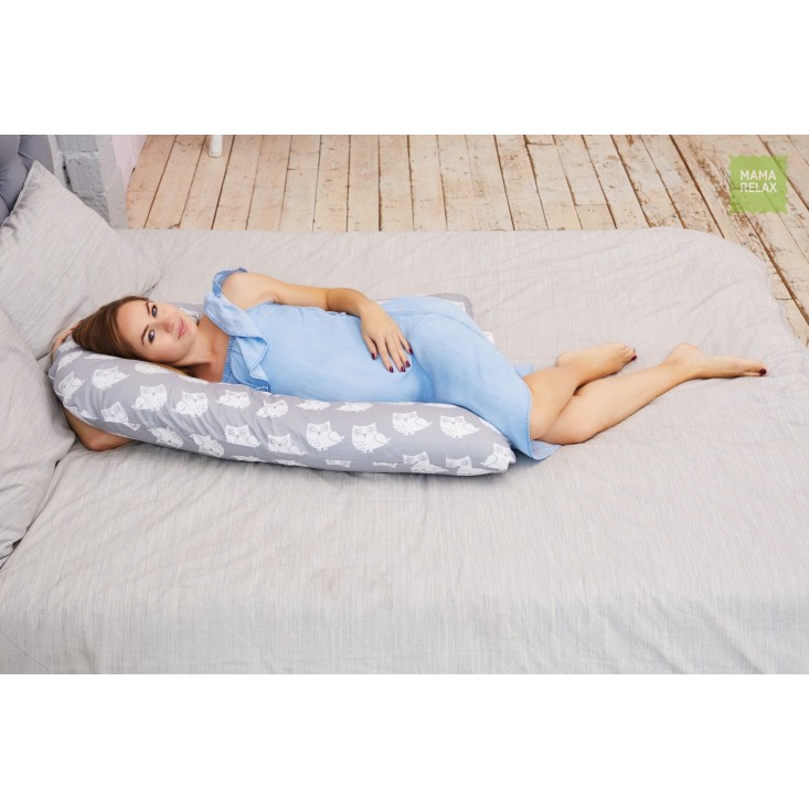 Купить наволочку для подушки U280 Mama Relax Совята на сером в магазине Lux Postel
