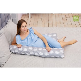 Купить наволочку для подушки U280 Mama Relax Совята на сером в магазине Люкс Постель