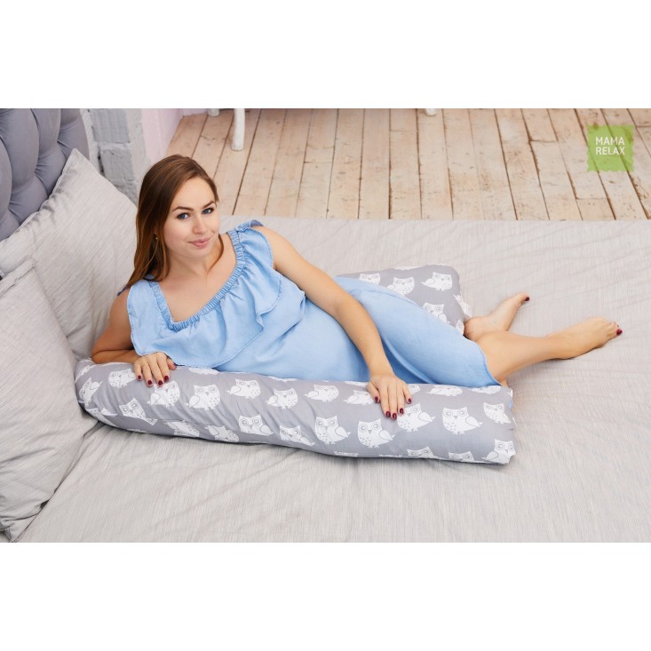 Купить наволочку для подушки U280 Mama Relax Совята на сером в магазине Lux Postel