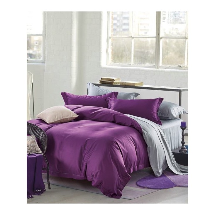 Купить постельное белье мако сатин Однотонное CIS07-23 евро Cristelle