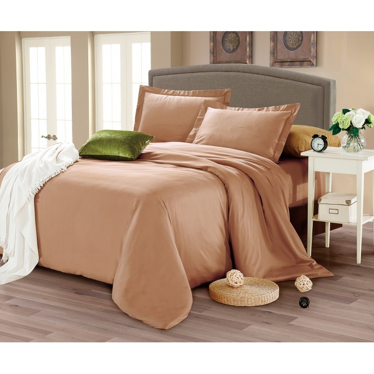 Купить постельное белье мако сатин Однотонное CIS07-24 евро Cristelle