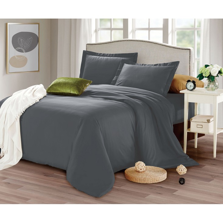 Купить постельное белье мако сатин Однотонное CIS07-26 евро Cristelle