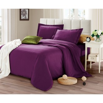 Купить постельное белье мако сатин Однотонное CIS07-29 евро Cristelle