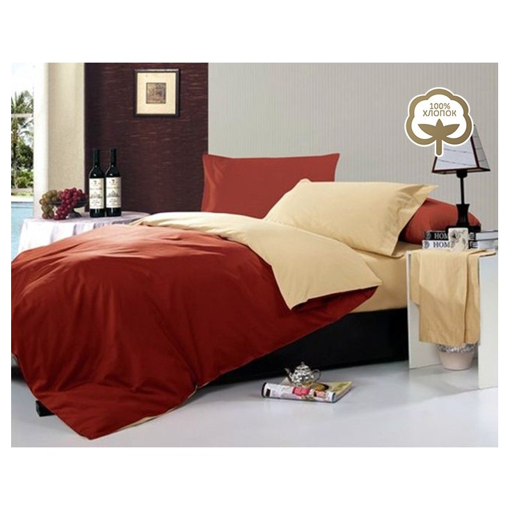 Купить постельное белье Однотонное простынь на резинке JT24 евро Tango