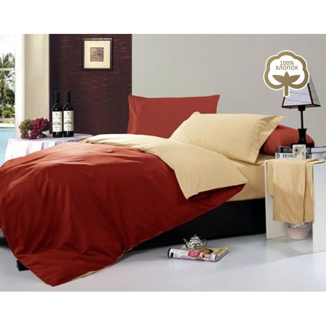 Купить постельное белье Однотонное простынь на резинке JT24 евро Tango