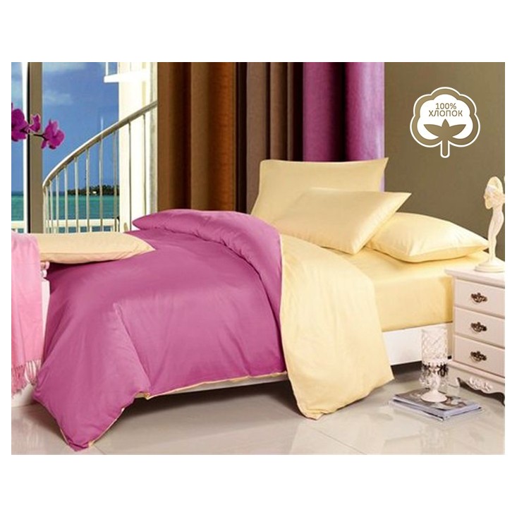 Купить постельное белье Однотонное простынь на резинке JT34 евро Tango