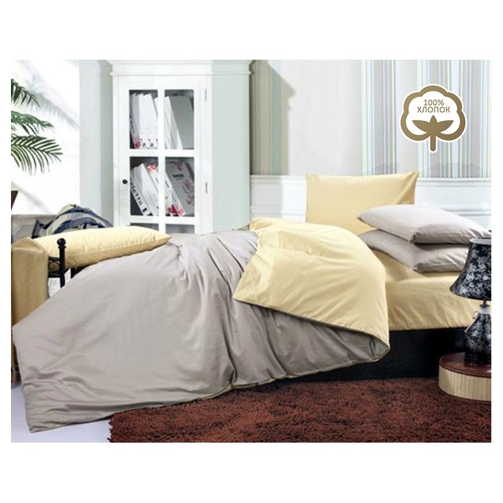 Купить постельное белье Однотонное простынь на резинке JT03 евро Tango