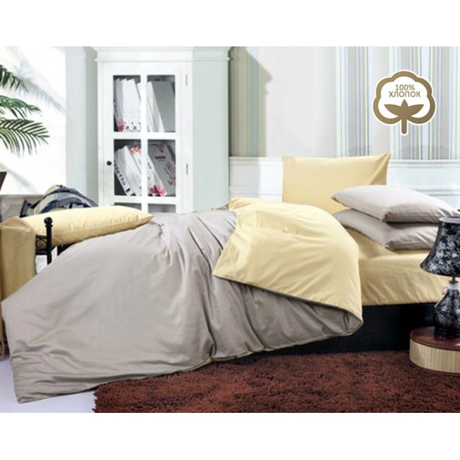 Купить постельное белье Однотонное простынь на резинке JT03 евро Tango